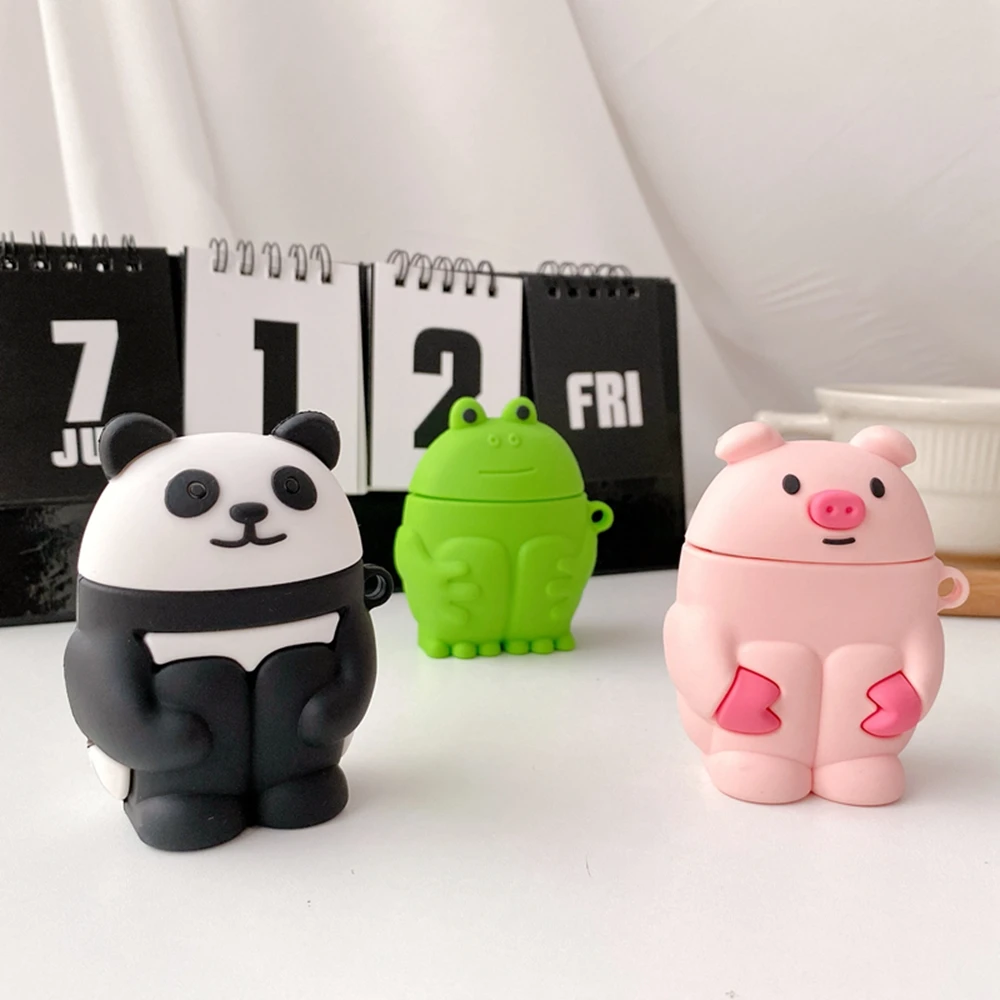For AirPods 2 AirPods 1 Case Cute Cartoon Panda frog pig Shape Silicon Headphone Cover For Air Pods 3 Pro Portable Case Protect
For AirPods 2 AirPods 1 Case Cute Cartoon Panda frog pig Shape Silicon Headphone Cover For Air Pods 3 Pro Portable Case Protect