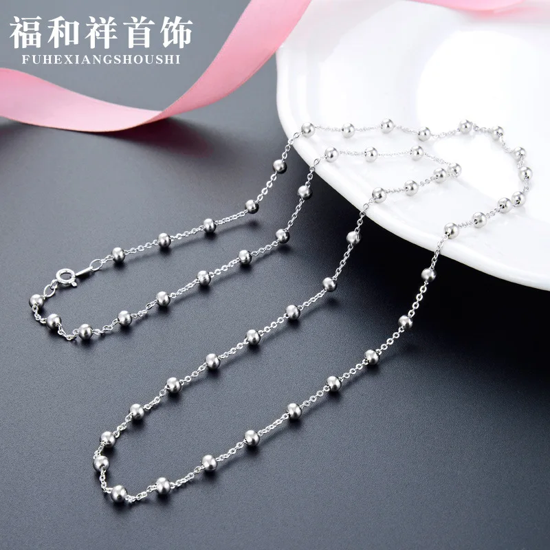 Korean-style S925 Sterling Silver Necklace 40 Pressure Light Cross Package 4.0 Beads 1: 1 Women's Choker Jewelry
Korean-style S925 Sterling Silver Necklace 40 Pressure Light Cross Package 4.0 Beads 1: 1 Women's Choker Jewelry