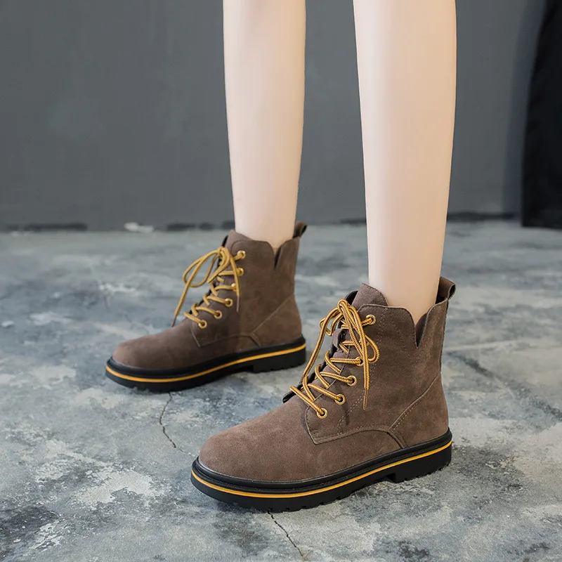 2019 Autumn New Style Korean-style round-Toe Suede Mixed Colors Lace-up Low Heel Martin Boots Women's Fashion Short Locomotive W
2019 Autumn New Style Korean-style round-Toe Suede Mixed Colors Lace-up Low Heel Martin Boots Women's Fashion Short Locomotive W