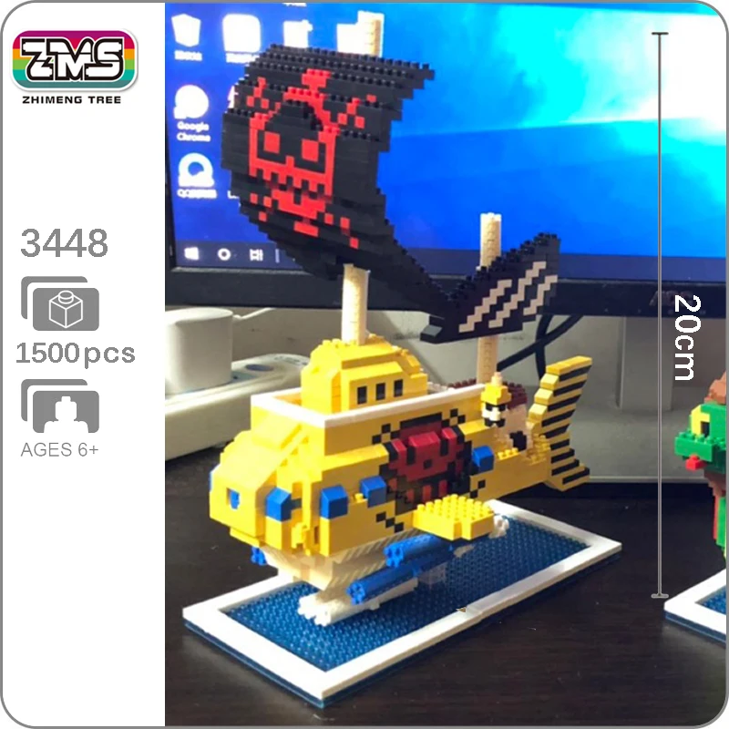 ZMS One Piece Pirates Ship Law Pirates Submarine Boat Building Blocks 3D Model Mini Diamond DIY Bricks Toy for Children Boy Gift
ZMS One Piece Pirates Ship Law Pirates Submarine Boat Building Blocks 3D Model Mini Diamond DIY Bricks Toy for Children Boy Gift