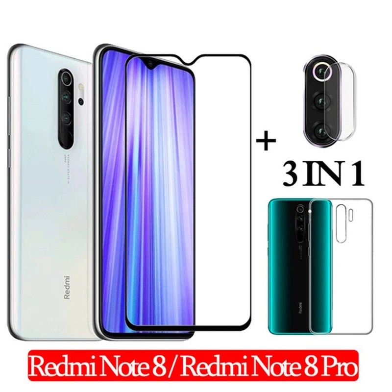 Защитное стекло для экрана и объектива камеры Xiaomi закаленное пленка Redmi Note 8 7 6 Pro