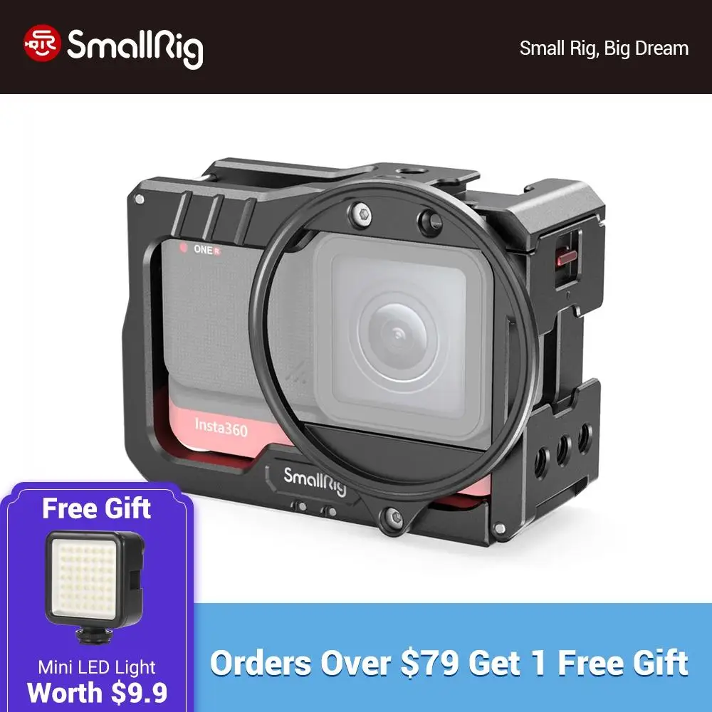 SmallRig Vlog Cage and 52mm Filter Adapter for Insta360 ONE R 4K Edition Camera Cage Video Shooting Tripod Vlooging Support 2901
SmallRig Vlog Cage and 52mm Filter Adapter for Insta360 ONE R 4K Edition Camera Cage Video Shooting Tripod Vlooging Support 2901
