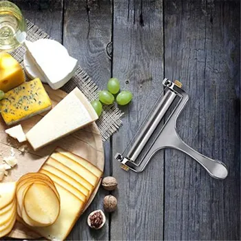 Stainless Steel Cheese Slicer Adjustable Thickness Wire Cheese Cutter Perfectly For Kitchen Cooking Tools
Stainless Steel Cheese Slicer Adjustable Thickness Wire Cheese Cutter Perfectly For Kitchen Cooking Tools