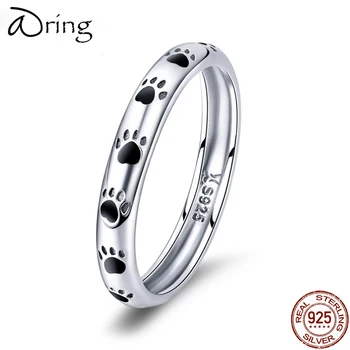 ARING 925 STERLING SILVER STACKABLE DOG CAT FOOTPRINTS FINGER RINGS FOR WOMEN WEDDING RING JEWELRY VALENTINE'S DAY GIFT SCR445 
ARING 925 STERLING SILVER STACKABLE DOG CAT FOOTPRINTS FINGER RINGS FOR WOMEN WEDDING RING JEWELRY VALENTINE'S DAY GIFT SCR445