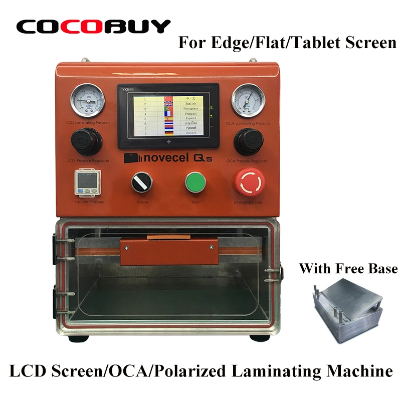 Novecel Laminator Machine Polarizer OCA Film Lamination Machine For LCD Touch Screen Curved Screen OCA Vacuum Laminating Machine
Novecel Laminator Machine Polarizer OCA Film Lamination Machine For LCD Touch Screen Curved Screen OCA Vacuum Laminating Machine