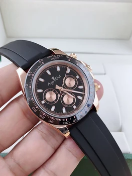 Classic New Black Rubber Leather Men Watch Sapphire Automatic Mechanical Rose Gold Grey Watches Ceramic Bezel Sport 40mm
Classic New Black Rubber Leather Men Watch Sapphire Automatic Mechanical Rose Gold Grey Watches Ceramic Bezel Sport 40mm
