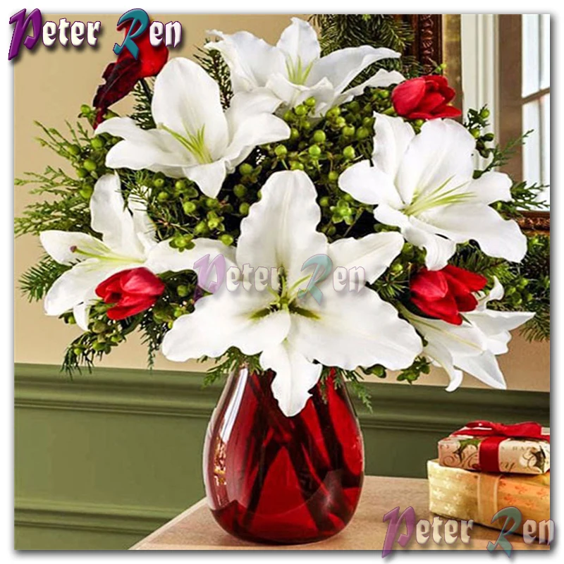 5d Bouquet of red white lilies Diamond Painting Embroider DIY Square or round Mosaic Cross stitch Rhinestone Home Decoration
5d Bouquet of red white lilies Diamond Painting Embroider DIY Square or round Mosaic Cross stitch Rhinestone Home Decoration