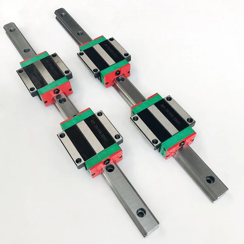 

2pcs linear guide rail HGR20 - 200 250 300 350 400 450mm with 4pcs linear block carriage HGH20CA / HGW20CA CNC parts