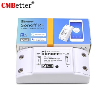 Sonoff RF WiFi Wireless Switch 433MHz Receiver Remote Controller DIY Smart Home Automation Relay Modules Timer AC 90-250V
Sonoff RF WiFi Wireless Switch 433MHz Receiver Remote Controller DIY Smart Home Automation Relay Modules Timer AC 90-250V