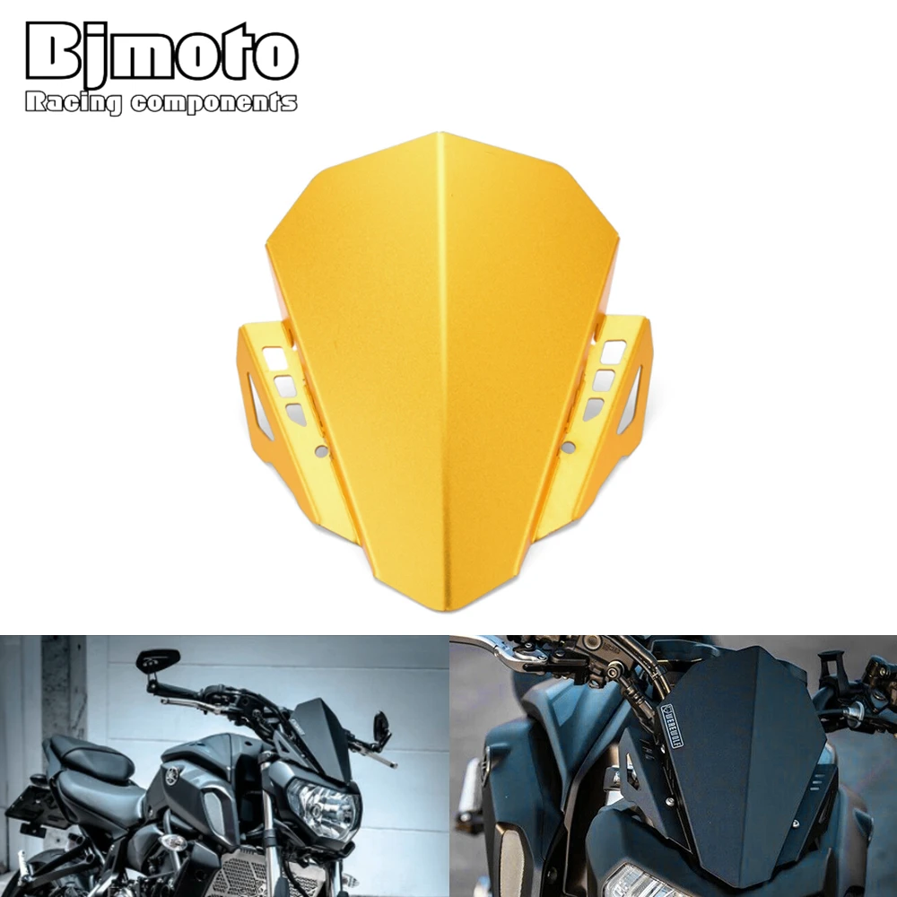 

Motorcycle CNC MT FZ 07 Windscreen Windshield Wind Deflector Cover For Yamaha MT-07 FZ-07 2018 2019 2020 MT07 FT07 with bracket