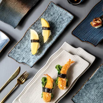 Retro Japanese Sushi Plate Rectangle Steak Dinner Plates Personality Ceramics Steak Plate Creative Tableware Restaurant DA60PZ
Retro Japanese Sushi Plate Rectangle Steak Dinner Plates Personality Ceramics Steak Plate Creative Tableware Restaurant DA60PZ