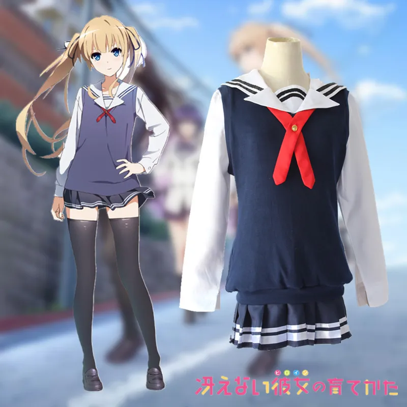 

blessing flowers Eriri Spencer Sawamura School uniform Cosplay Costume Halloween Ladies Anime Show Costume Fashion Skirt