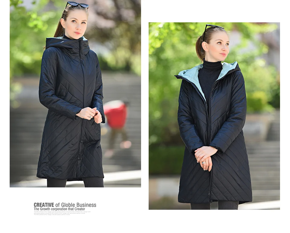 CEPRASK 2020 Designer Spring Autumn Collection Women Jacket Thin Parka Long Plus Size 6XL New European Women Coat Warm Clothes