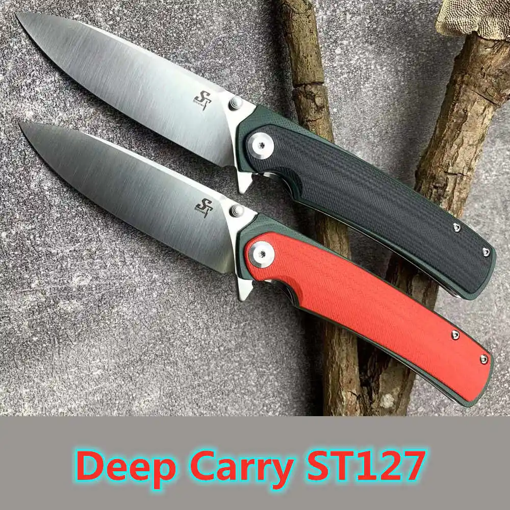 Sitivien New ST127 Real D2 Steel Ball Bearing Flipper Folding G10 Camping Hunting Kitchen Pocket Survival Outdoor EDC Tool Knife
Sitivien New ST127 Real D2 Steel Ball Bearing Flipper Folding G10 Camping Hunting Kitchen Pocket Survival Outdoor EDC Tool Knife