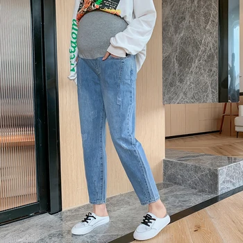 6022# 2021 Spring Summer Denim Maternity Harem Jeans Adjustable Belly Casual Pants Clothes for Pregnant Women Pregnancy Trousers 
6022# 2021 Spring Summer Denim Maternity Harem Jeans Adjustable Belly Casual Pants Clothes for Pregnant Women Pregnancy Trousers