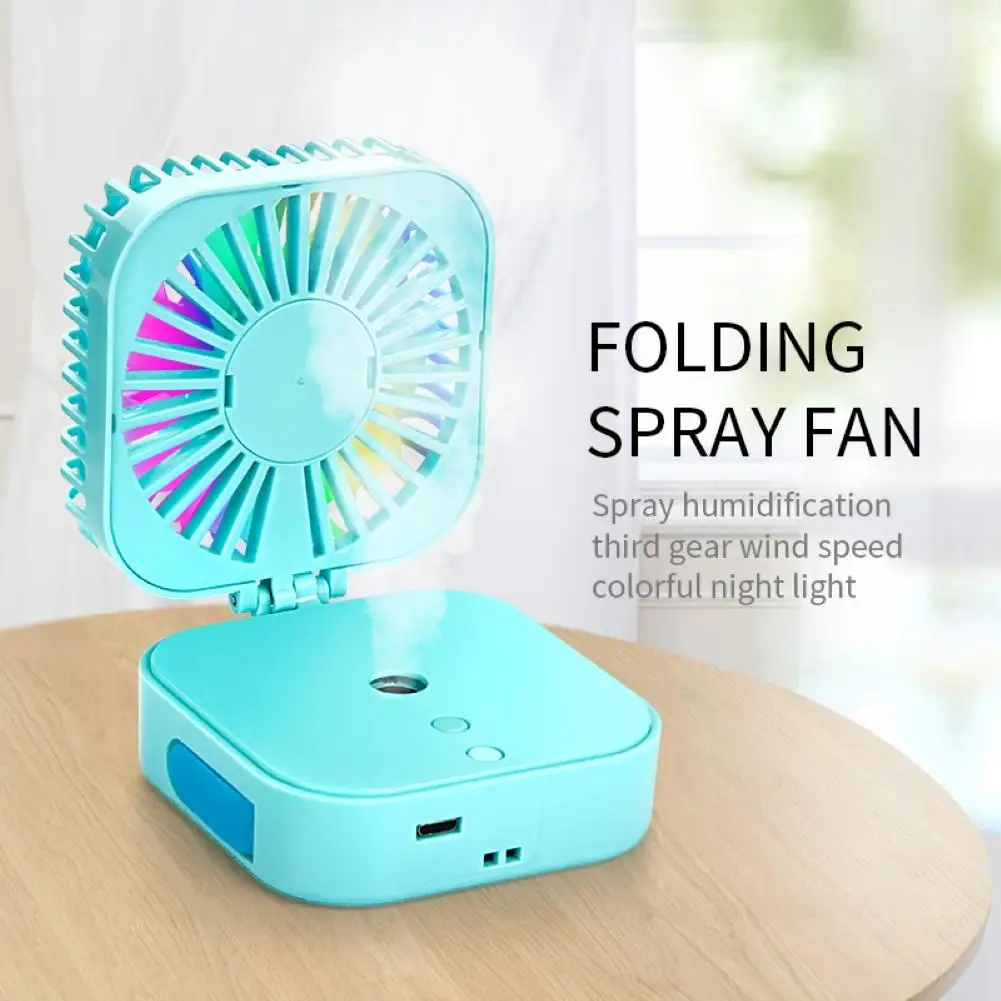Foldable USB Charging Colorful LED Mini Water Cooling Mist Diffuser Fan Cooler It has 3 wind speed to adjust
Foldable USB Charging Colorful LED Mini Water Cooling Mist Diffuser Fan Cooler It has 3 wind speed to adjust