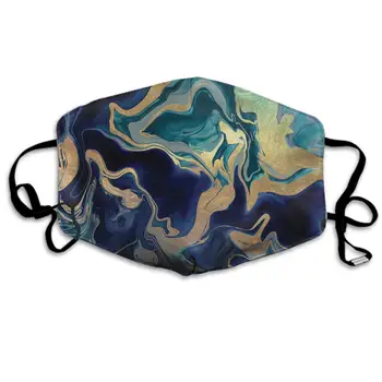 Comfortable Two Layer Dust Mask, Soft Gold Turquoise Green Navy Blue Wave Marble Face Mask Cover Mouth for Adults and Teens
Comfortable Two Layer Dust Mask, Soft Gold Turquoise Green Navy Blue Wave Marble Face Mask Cover Mouth for Adults and Teens