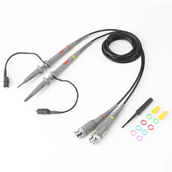 2 Pcs/set Precise BNC Oscilloscope Probe Kit 100Mhz Scope Clip 1X / 10X Switchable Test Cable 
2 Pcs/set Precise BNC Oscilloscope Probe Kit 100Mhz Scope Clip 1X / 10X Switchable Test Cable