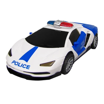 New Arrival Simulation Electric Patrol Wagon Car 360 Degree Rotating Universal Wheel Vehicle LED Light Educational Children Toys