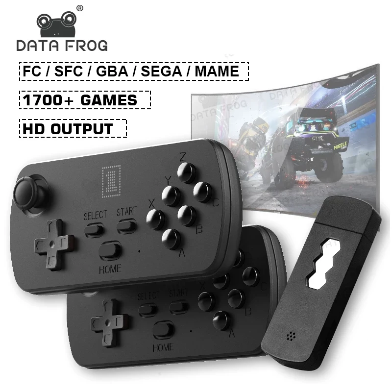 Data Frog USB Wireless Handheld TV Video Retro Game Console Build In 1700+ Classic Games Dual Gamepad HD Output For 5 Emulators
Data Frog USB Wireless Handheld TV Video Retro Game Console Build In 1700+ Classic Games Dual Gamepad HD Output For 5 Emulators