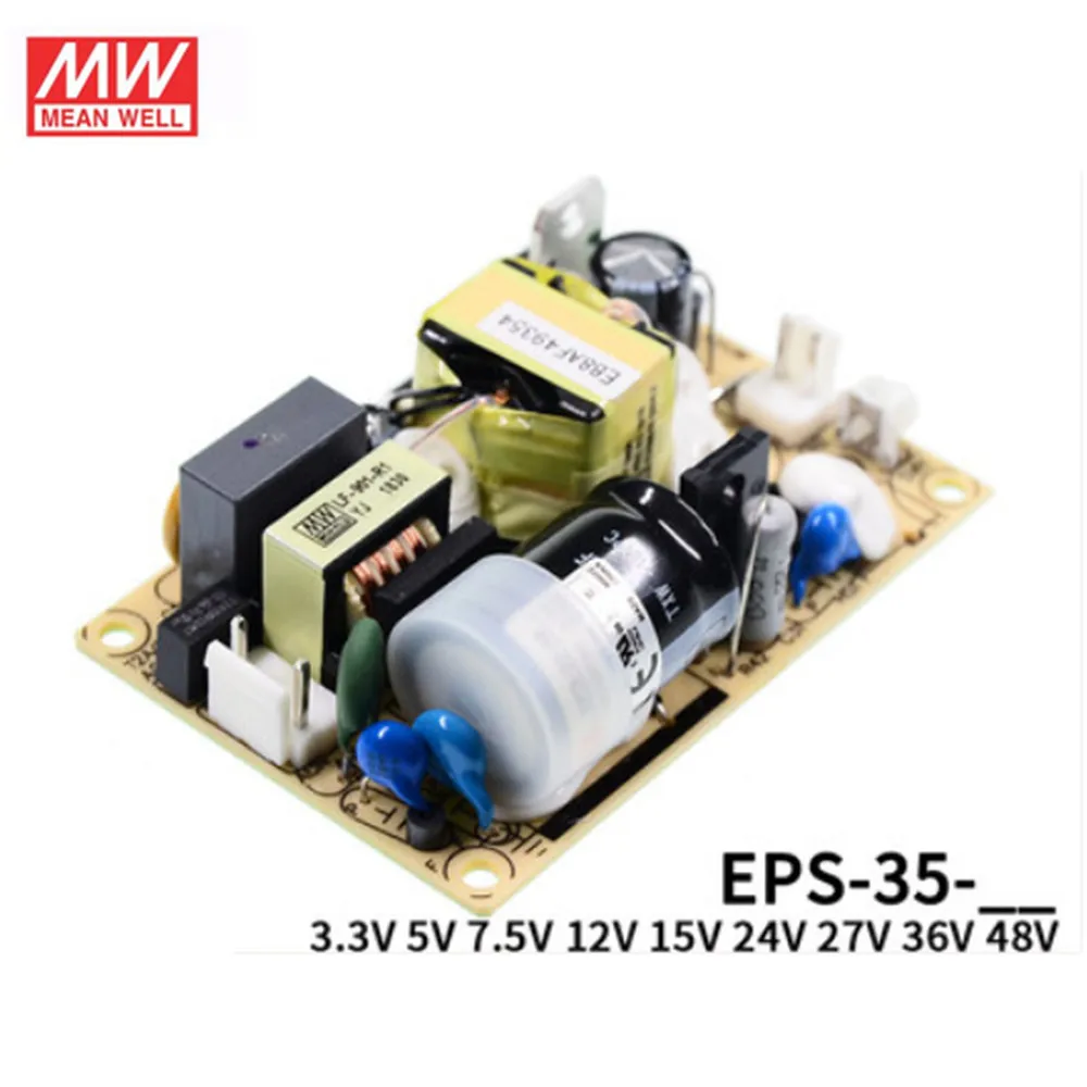 

Mean well EPS-35 single output PSU open frame ac-dc Power Supply 35W 3.3V 5V 7.5V 12V 15V 24V 27V 36V 48V 6A 1A 3A mini size