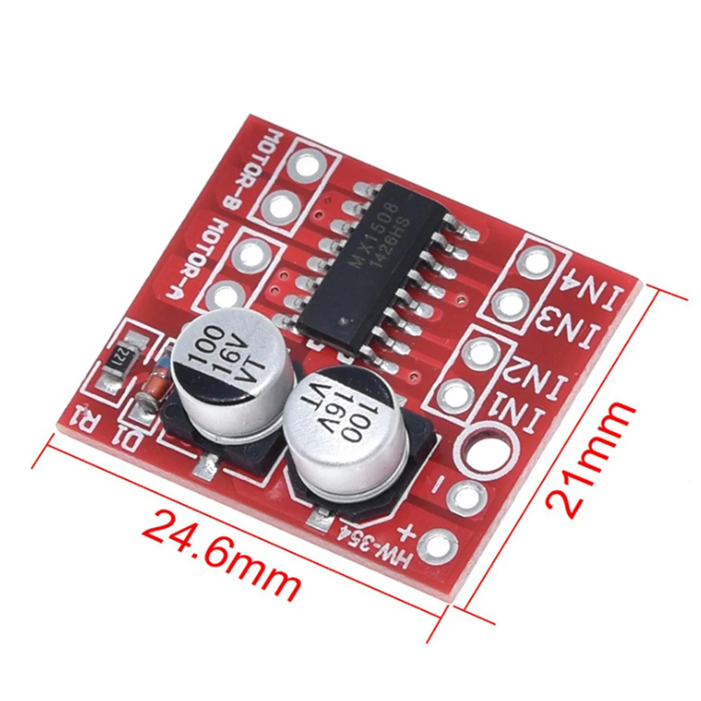 5Pcs 1.5A 2-way MX1508 DC Motor Driver Module PWM Speed Dual H-Bridge Stepper Motor L298N
5Pcs 1.5A 2-way MX1508 DC Motor Driver Module PWM Speed Dual H-Bridge Stepper Motor L298N