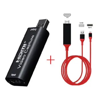 USB2.0 HDMI Video Capture Card Mini Portable Video Grabber Record Box with Type-c to HDMI Cable Adapter for PS4 Game DVD Record
USB2.0 HDMI Video Capture Card Mini Portable Video Grabber Record Box with Type-c to HDMI Cable Adapter for PS4 Game DVD Record