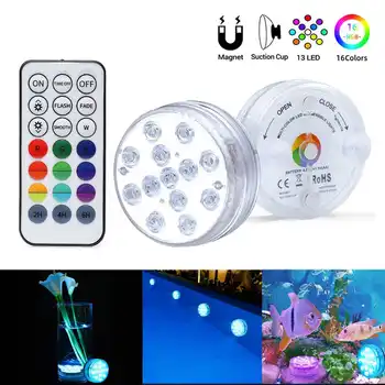 16Color RGB Submersible LED Light Underwater Pool Light for Fish Tank Outdoor Garden Decoration Submersible LED Lights Poollight
16Color RGB Submersible LED Light Underwater Pool Light for Fish Tank Outdoor Garden Decoration Submersible LED Lights Poollight