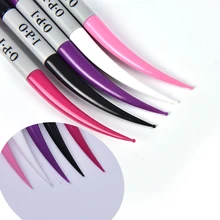 5 יח'\סט נייל אמנות S בצורת עקומה כפולה סוף מברשת ריינסטון חרוזים קטיף מנקדים ציור עט מניקור כלי(China)