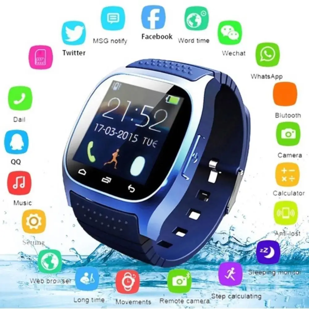 Sport Bluetooth Smart Watch Luxury Wristwatch M26 with Dial SMS Remind Pedometer for IOS AndroidAltimeter Stopwatch Smartwatch
Sport Bluetooth Smart Watch Luxury Wristwatch M26 with Dial SMS Remind Pedometer for IOS AndroidAltimeter Stopwatch Smartwatch