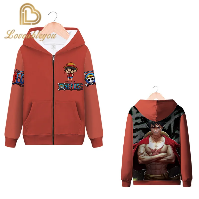 Anime One Piece Zipper 3d Printed Hooded Hoodies Sweatshirts for Men Spring Antumn Jackets Cardigan Tops |