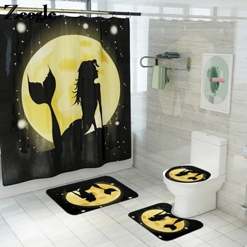 Bath Mat and Toilet Rugs Set Bathroom Home Decor Absorbent Anti Slip Shower Room Floor Carpet Suit Polyester Shower Curtain
Bath Mat and Toilet Rugs Set Bathroom Home Decor Absorbent Anti Slip Shower Room Floor Carpet Suit Polyester Shower Curtain