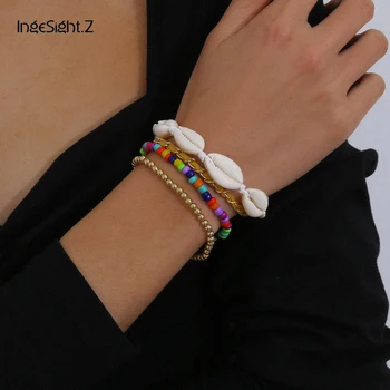 IngeSight.Z 4Pcs/Set Adjustable Natural Shell Bracelets Charm Rainbow Colorful Seed Bead Bracelets Bangles Wrist Chain Jewelry
IngeSight.Z 4Pcs/Set Adjustable Natural Shell Bracelets Charm Rainbow Colorful Seed Bead Bracelets Bangles Wrist Chain Jewelry
