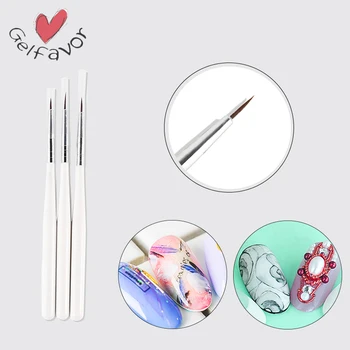 Gelfavor 3Pcs/Lot White Nail Brushes For UV Gel Nail Polish Design Painting Patterns Soft Brushes Nail Art Manicure Pen Set
Gelfavor 3Pcs/Lot White Nail Brushes For UV Gel Nail Polish Design Painting Patterns Soft Brushes Nail Art Manicure Pen Set