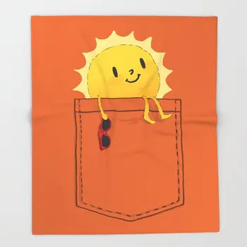 

Home Blankets for Beds Cute Cartoon Sunshine Flannel Throw Blanket Office/Travel Soft Blanket Bedding Bedspread