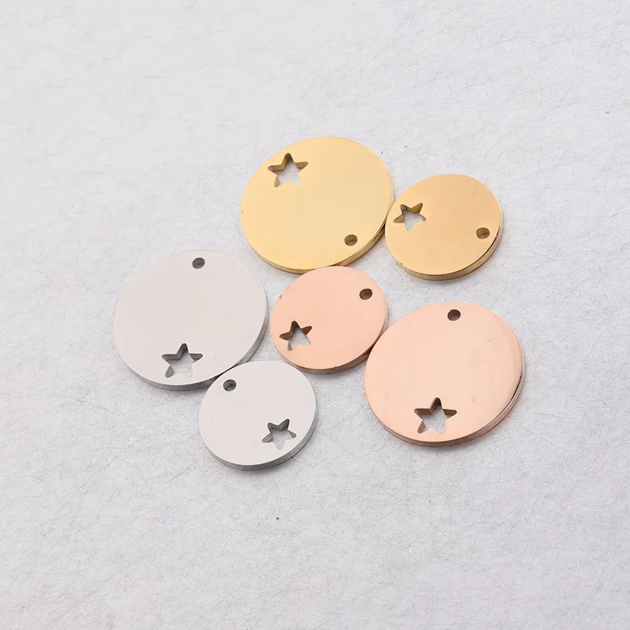 20Pcs/Lot 15/20mm Mirror Polish Round Disc Star Charms Stainless Steel Charms For DIY Making Necklace Bracelets Earring Jewelry
20Pcs/Lot 15/20mm Mirror Polish Round Disc Star Charms Stainless Steel Charms For DIY Making Necklace Bracelets Earring Jewelry