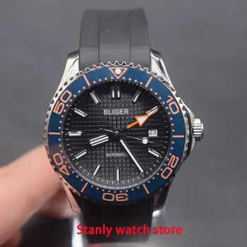 Solid Bliger 41mm black dial luminous marks ceramic bezel sapphire glass GMT function self-winding movement men's wrist watch
Solid Bliger 41mm black dial luminous marks ceramic bezel sapphire glass GMT function self-winding movement men's wrist watch