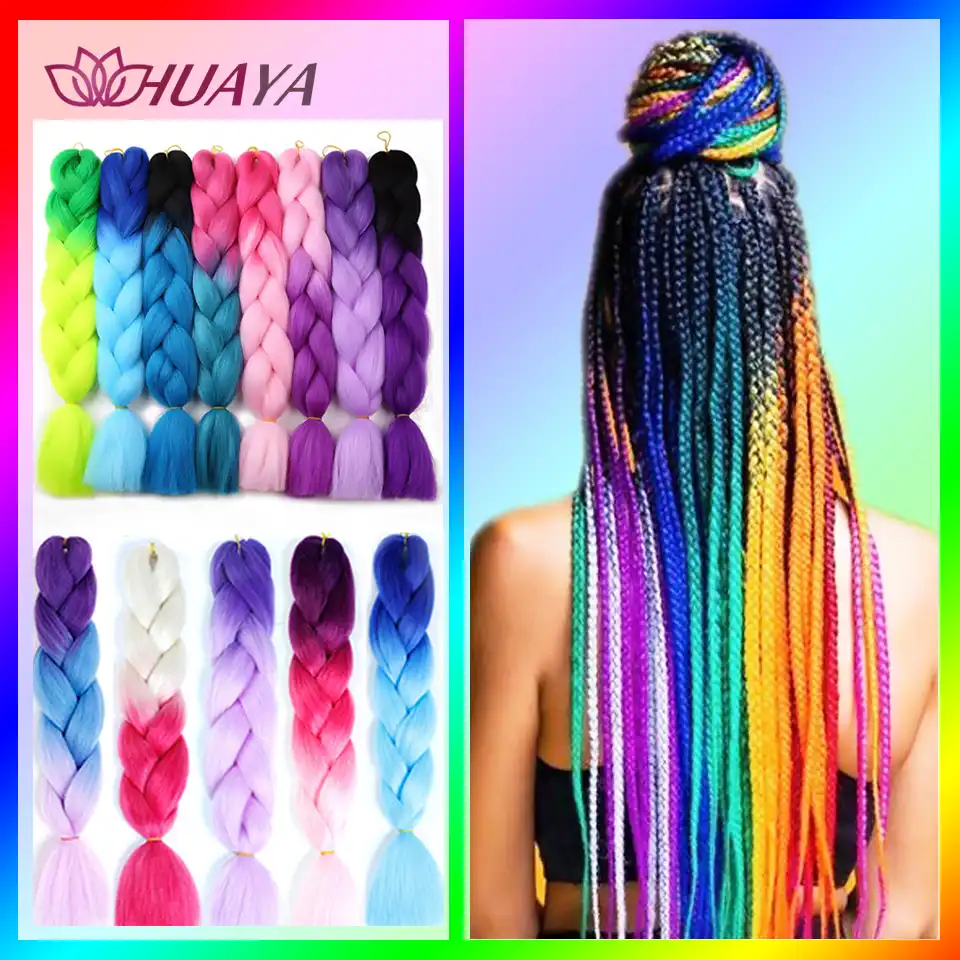 Zhenskie Kosichki Huaya Kanekalon Chernye Kosichki Dlya Narashivaniya Volos V Afrikanskom I Amerikanskom Stile Ombre Sinteticheskie Kosichki Dlya Narashivaniya Volos Kosy Jumbo Aliekspress