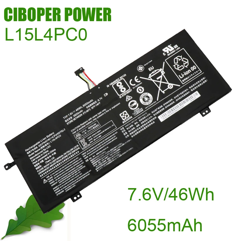 CP Аккумулятор для ноутбука L15L4PC0 46WH/6055mAh Для IdeaPad 710S-13ISK/IKB Xiao Xin Air 13 Pro Φ L15M6PC0 L15M4PC0 L15S4PC0
CP Аккумулятор для ноутбука L15L4PC0 46WH/6055mAh Для IdeaPad 710S-13ISK/IKB Xiao Xin Air 13 Pro Φ L15M6PC0 L15M4PC0 L15S4PC0