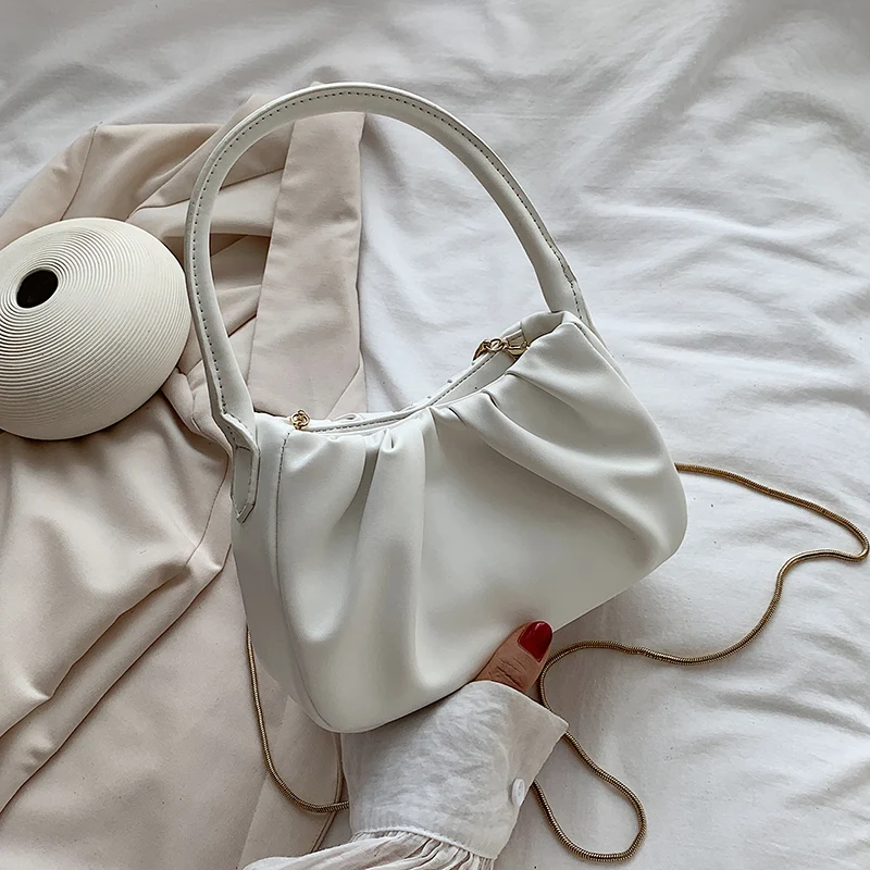 Premium Texture Small Bag 2020 New Fold Underarm Bag Chain Bags Solid Color Female Shoulder Messenger Bag Shoulder Bag Tool Bag
Premium Texture Small Bag 2020 New Fold Underarm Bag Chain Bags Solid Color Female Shoulder Messenger Bag Shoulder Bag Tool Bag