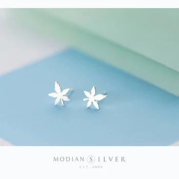 Modian Fresh Frosted Genuine 925 Sterling Silver Cute Exquisite Maple Leaf Stud Earrings for Women Luxury Jewelry Making NEW
Modian Fresh Frosted Genuine 925 Sterling Silver Cute Exquisite Maple Leaf Stud Earrings for Women Luxury Jewelry Making NEW