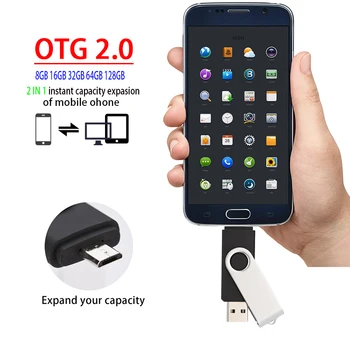 OTG Pendrive 2 IN 1 USB Flash Drive 256GB Pen Drive 2.0 memory stick 64gb 32gb 16gb 8gb Pendrives 128gb USB Stick for smartohone
OTG Pendrive 2 IN 1 USB Flash Drive 256GB Pen Drive 2.0 memory stick 64gb 32gb 16gb 8gb Pendrives 128gb USB Stick for smartohone