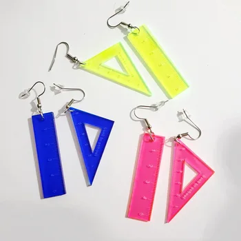 ZiccoWong Transparent Resin Hanging Earring For Women Geometric Ruler Triangular Ruler Acrylic Drop Dangle Earrings Party Gift
ZiccoWong Transparent Resin Hanging Earring For Women Geometric Ruler Triangular Ruler Acrylic Drop Dangle Earrings Party Gift