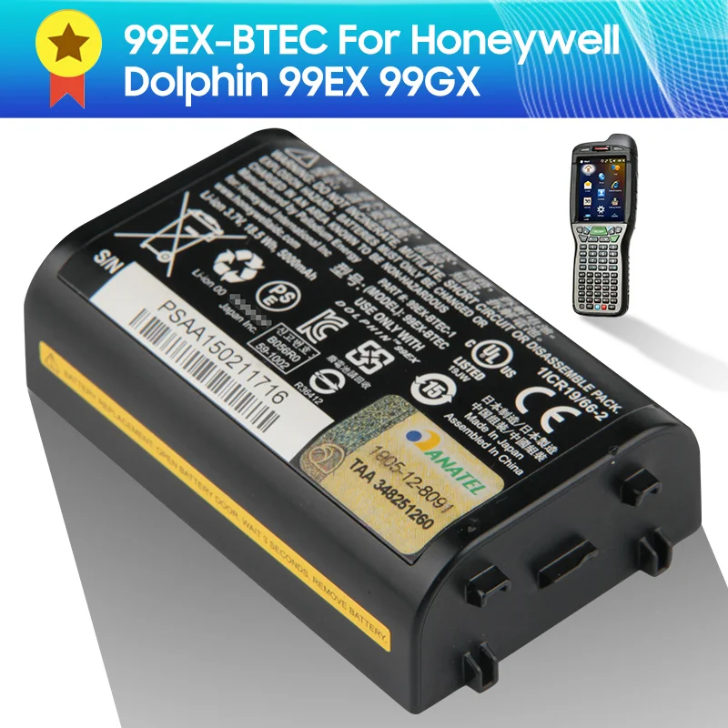 Оригинальный сменный аккумулятор 99EX-BTEC для Honeywell Dolphin 99EX 99GX 5000 мА · ч 3 7 Вт в |