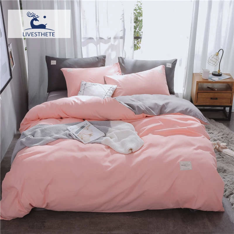 Liv-Esthete Luxury Pink Solid Bedding Set Soft Printed High Quality Duvet Cover Flat Sheet Double Queen King Bed Linen Bed Sheet
Liv-Esthete Luxury Pink Solid Bedding Set Soft Printed High Quality Duvet Cover Flat Sheet Double Queen King Bed Linen Bed Sheet