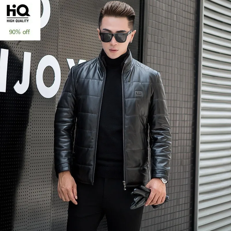 Winter Mens 100% Real Leather Down Jacket Stand Collar Slim Fit Warm Bikers Outerwear Coat Sheepskin Genuine Leather Jacket 4XL
Winter Mens 100% Real Leather Down Jacket Stand Collar Slim Fit Warm Bikers Outerwear Coat Sheepskin Genuine Leather Jacket 4XL