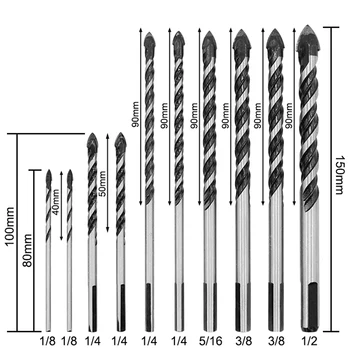 10pcs Carbide Drill Bit Set For Ceramic Wall Glass Marble Twist Hole Opener Metal Drills Bits Power Tool
10pcs Carbide Drill Bit Set For Ceramic Wall Glass Marble Twist Hole Opener Metal Drills Bits Power Tool