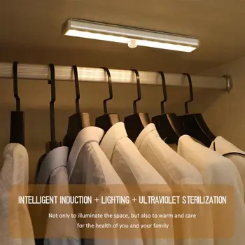 Motion Sensor UV Disinfection Light 20 LED 8 UV Lamp USB Rechargeable PIR Motion Sensor Closet Night Light Lamp
Motion Sensor UV Disinfection Light 20 LED 8 UV Lamp USB Rechargeable PIR Motion Sensor Closet Night Light Lamp