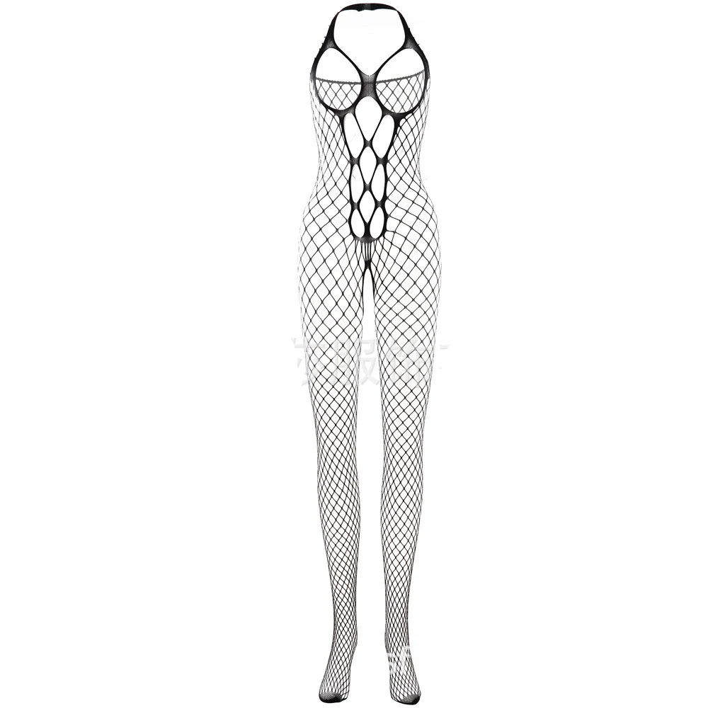 Sexy Latex Catsuit Mesh Bodysuits Fetish Open Crotch Bodystocking Women Erotic Lingerie Porno Babydoll Crotchless Bodysuits