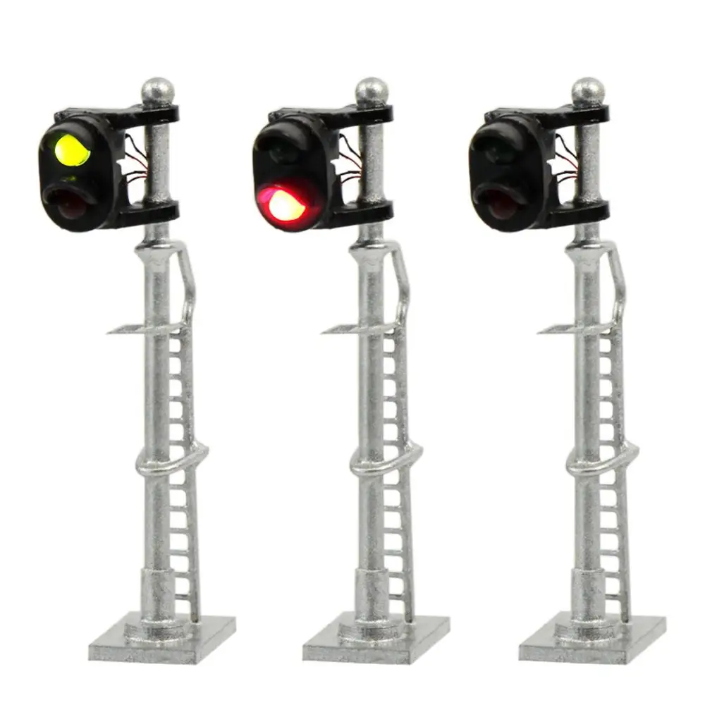 JTD1503GR 3pcs Model Railway N Scale 1:160 Green Over Red Signals Block Signal Silver Post with Ladder 3.4cm
JTD1503GR 3pcs Model Railway N Scale 1:160 Green Over Red Signals Block Signal Silver Post with Ladder 3.4cm